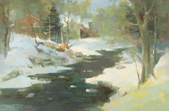 Jinqiao Chen Landscape Original Oil On Canvas "Impression III"