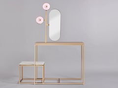 'Jinshi Pink Jade' Luminous Console with Pink Jade Top