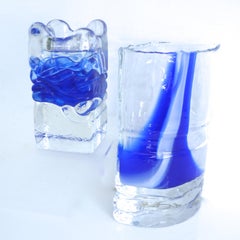 Jiri Beranek Studio Glass Vase with Ingrid Glass Voltive