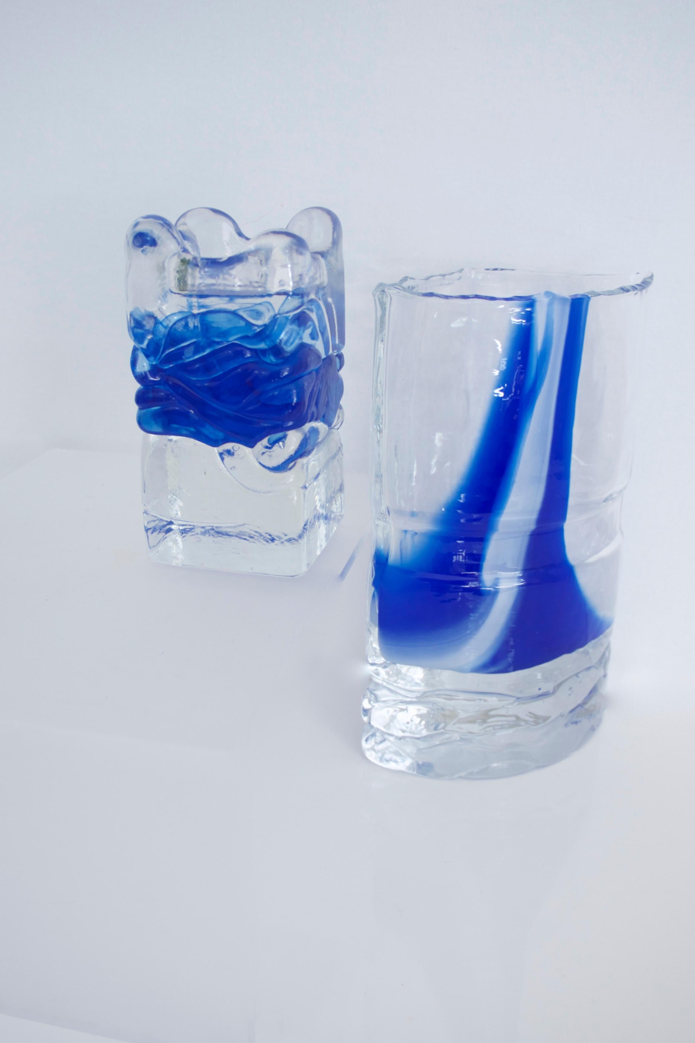 Scandinavian Modern Jiri Beranek Studio Glass Vase with Ingrid Glass Voltive