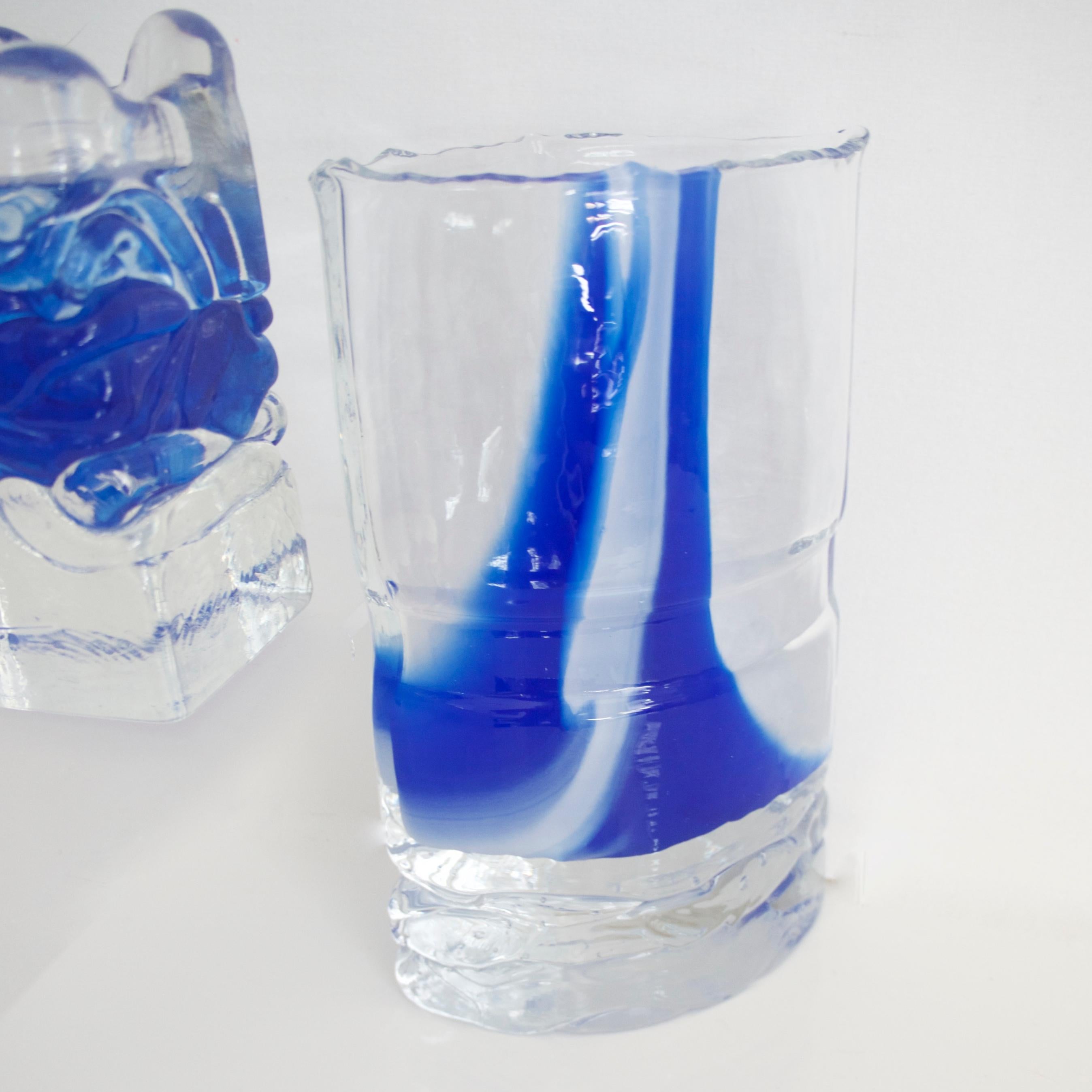 Czech Jiri Beranek Studio Glass Vase with Ingrid Glass Voltive