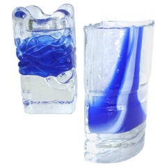 Jiri Beranek Studio Glass Vase with Ingrid Glass Voltive