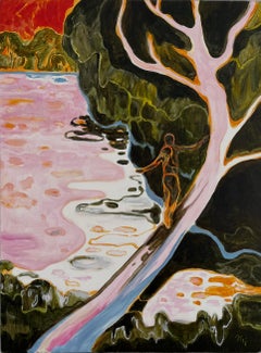 Jiri Hauschka, Der Himmel ist verlockend, 2023, Acryl auf Leinwand 80 x 60 cm