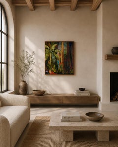 Moonlight Acrylic Painting, Contemporary Landscape, 120x100 cm, 2010+