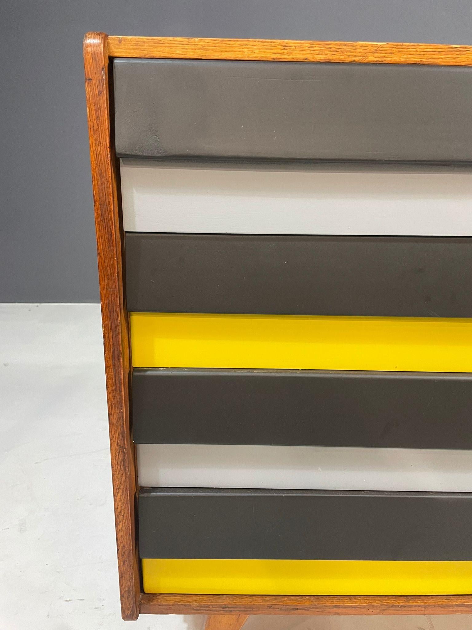 Wood Jiří Jiroutek Chest for Interiér Praha, Model U-452, Czechoslovakia 1960s For Sale