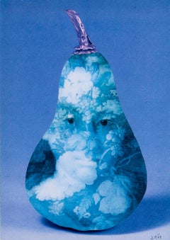triptyque de poires de collage surréaliste tchèque du 20e siècle par Jiri Kolar