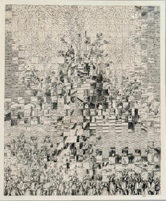 Jiri Kolar - Original Guggenheim Museum Exhibited Jiri Kolar Collage Tower of Babel Vintage Original Guggenheim Museum Exhibited Jiri Kolar Collage Tower of Babel