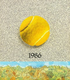 Roland Garros French Open 1986 Offset Print, Contemporary Collage Art