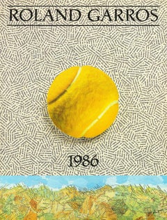 Roland Garros French Open 1986 Offset Print, Contemporary Collage Art