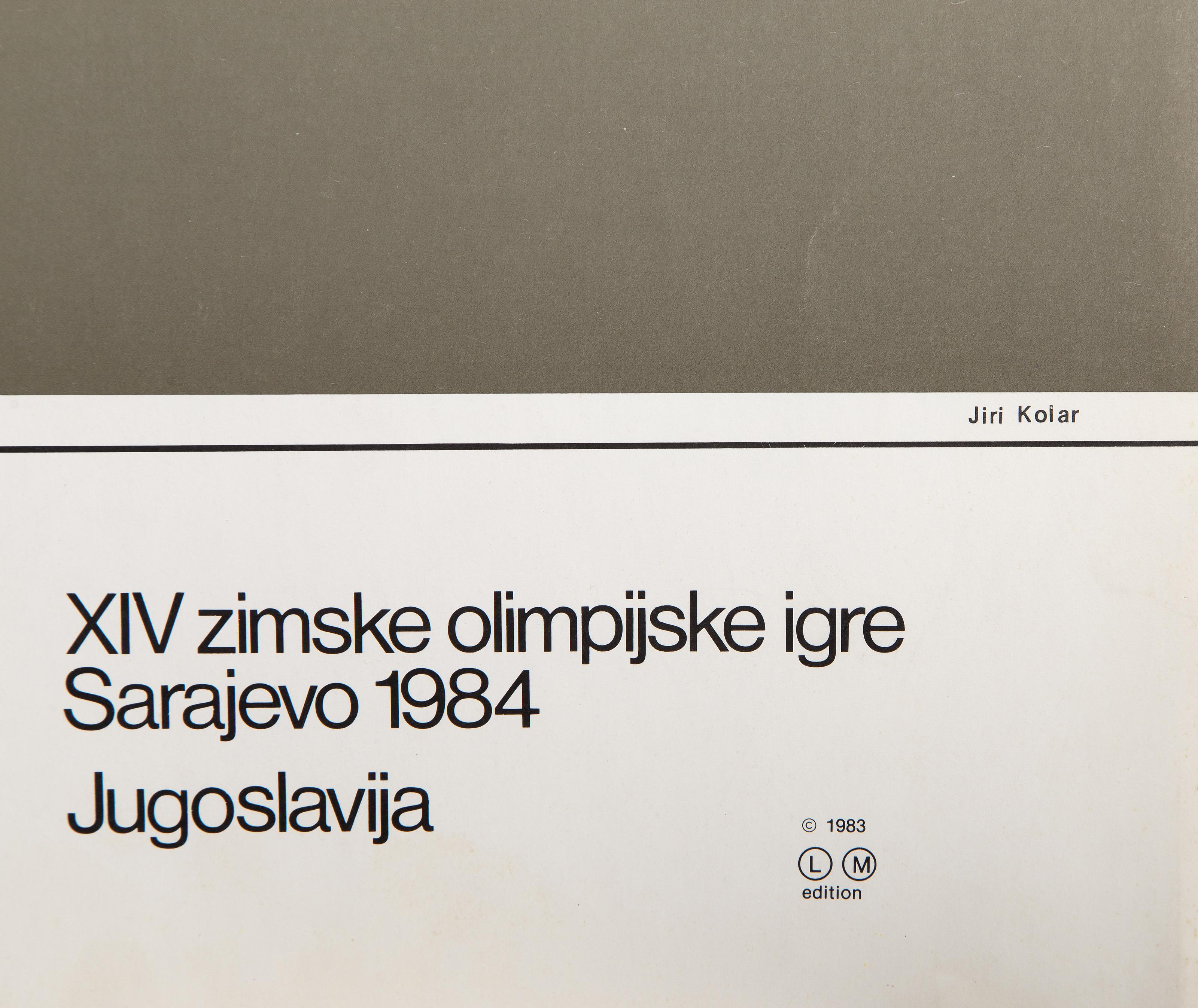 XIV Olympic Winter Games, Modern Poster by Jiri Kolar 1