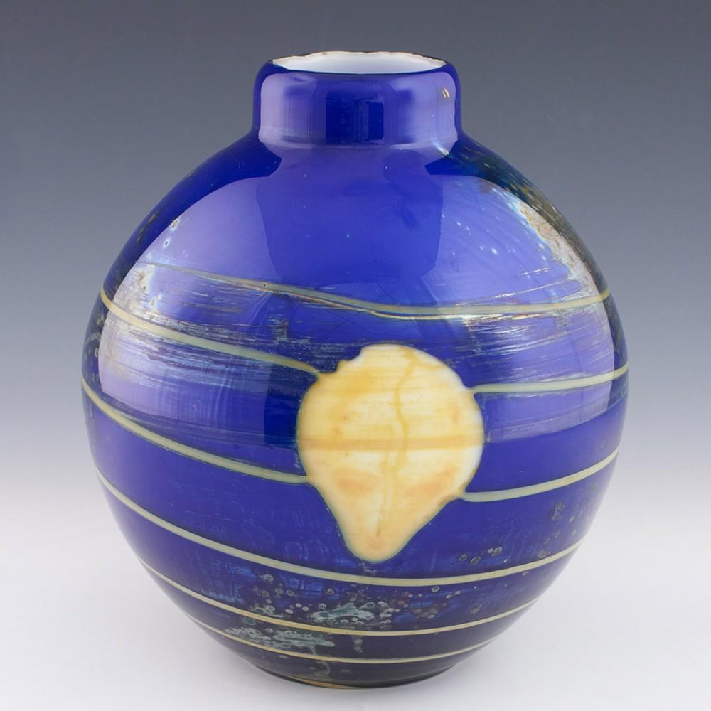 Mid-Century Modern Jiri Suhajek Crystalex Flora Range Ball Vase Designed 1980