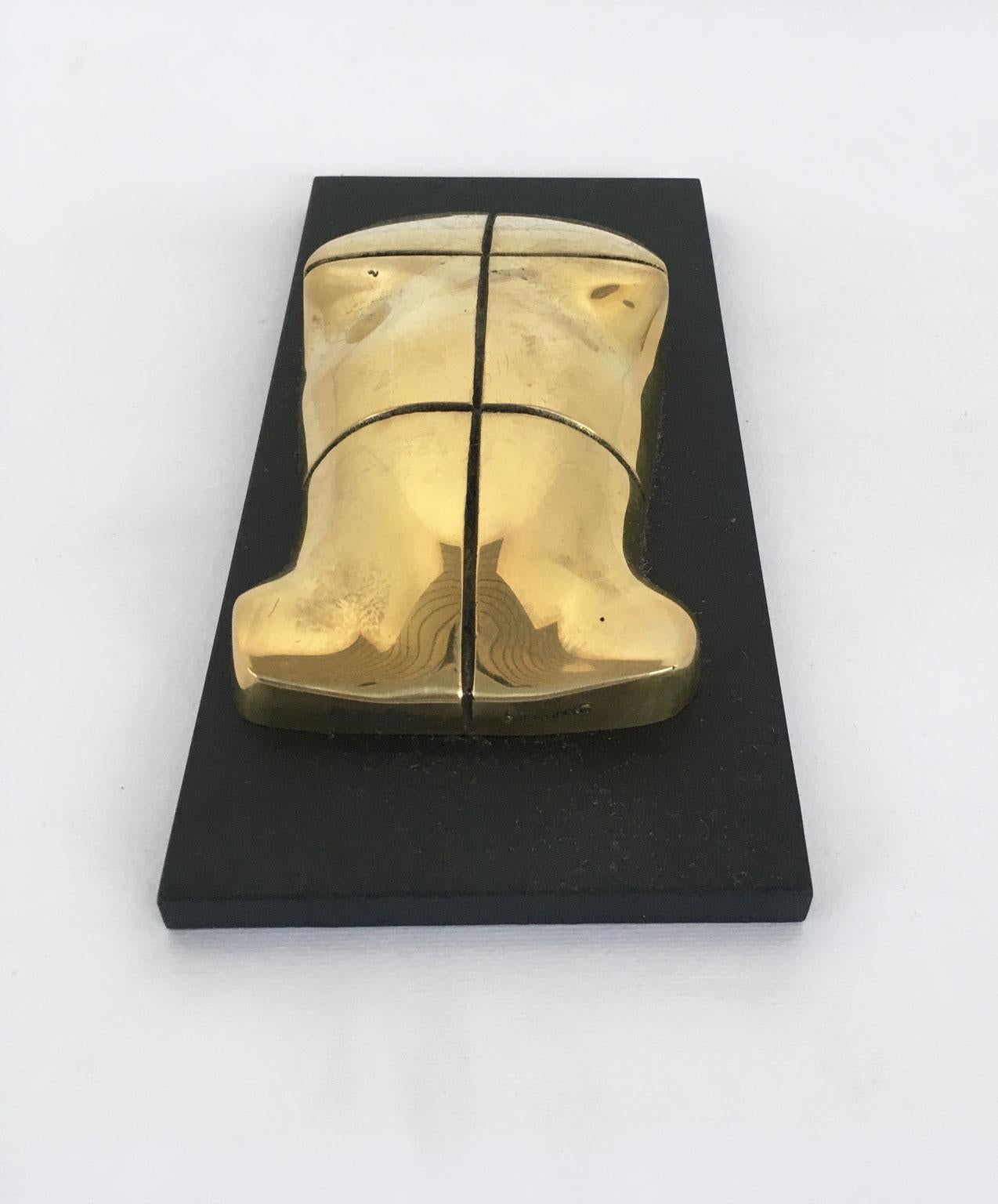 Sculpture abstraite en bronze de Jiro Sugawara Orizzonte Maschile, Italie, 1980 en vente 8