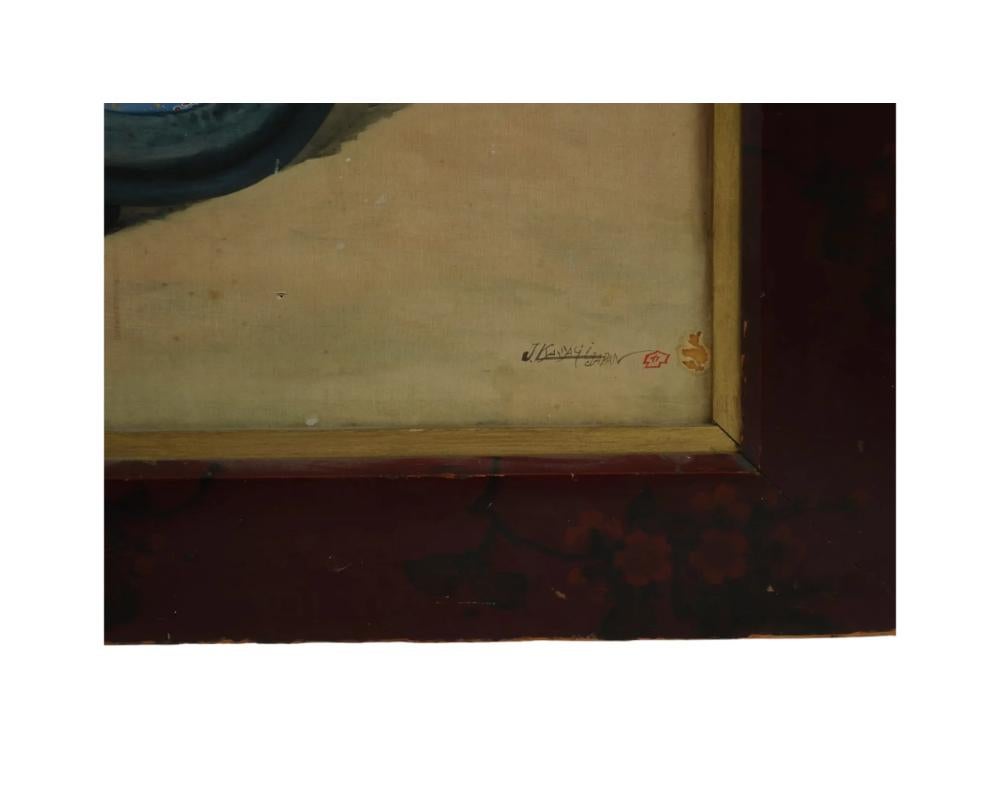 Jirokichi Kasagi Pintura Japonesa Acuarela Sobre Seda siglo XIX en venta