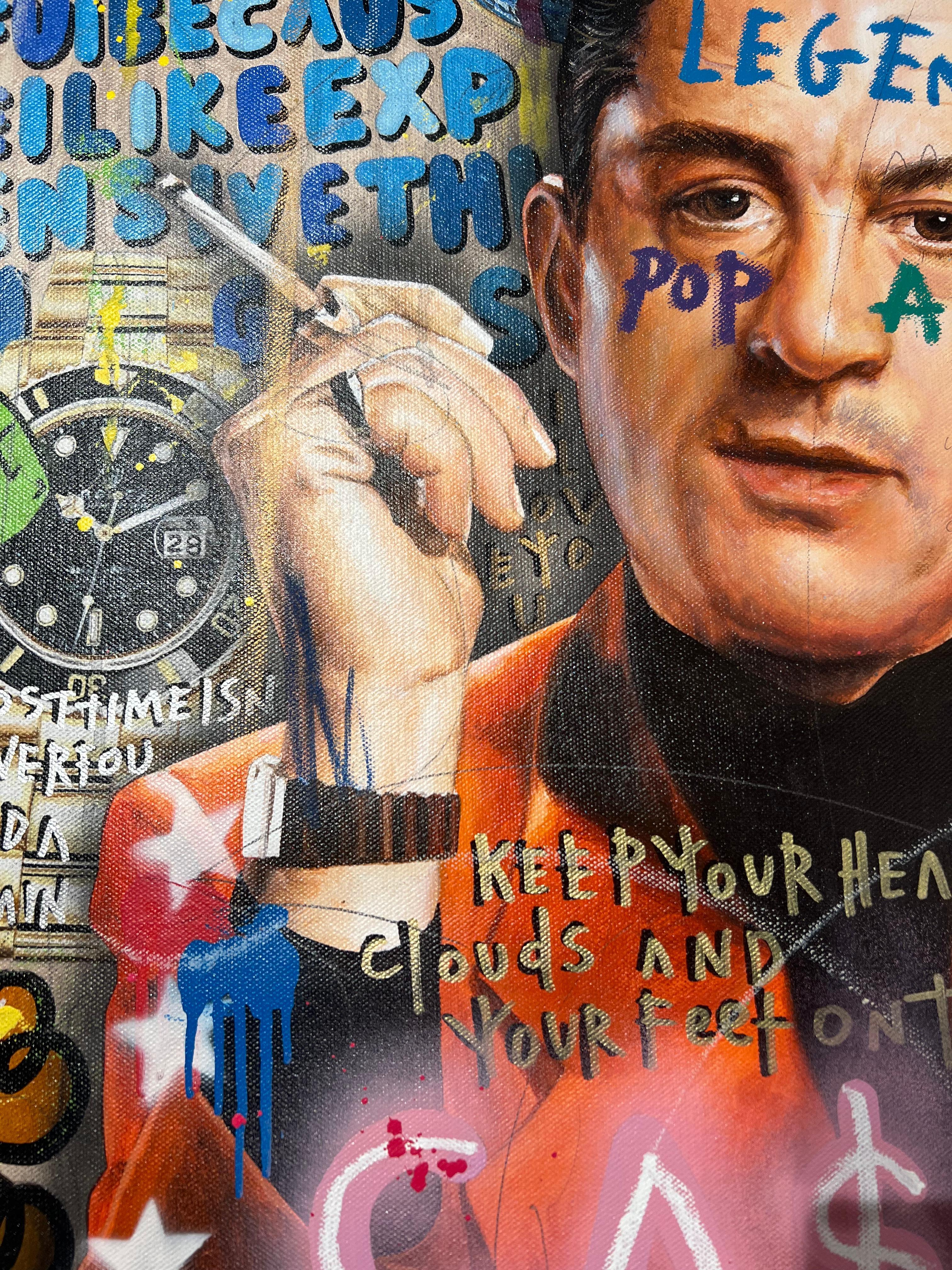 Originelles und einzigartiges Gemälde, in Acryl und Mischtechnik auf Leinwand.
Signiert, datiert und betitelt auf der Rückseite der Leinwand.
Verkauft mit dem Echtheitszertifikat.

Jisbar, ein zeitgenössischer französischer Künstler, der für seinen