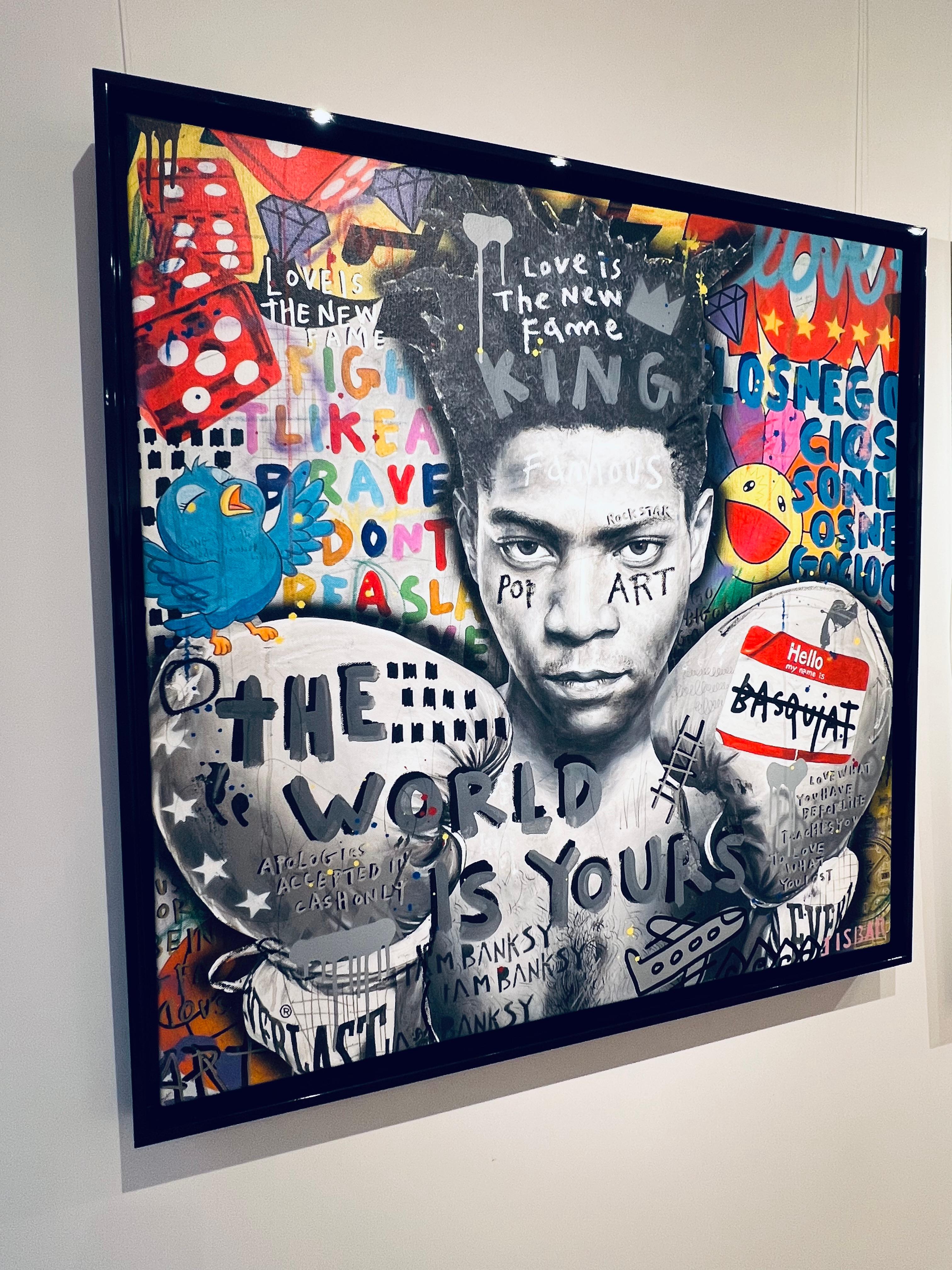 Boxe Basquiat - Figurative Painting Nero di Jisbar