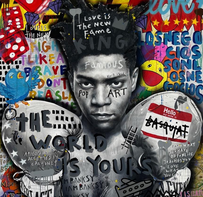 Figurative Painting di Jisbar - Boxe Basquiat