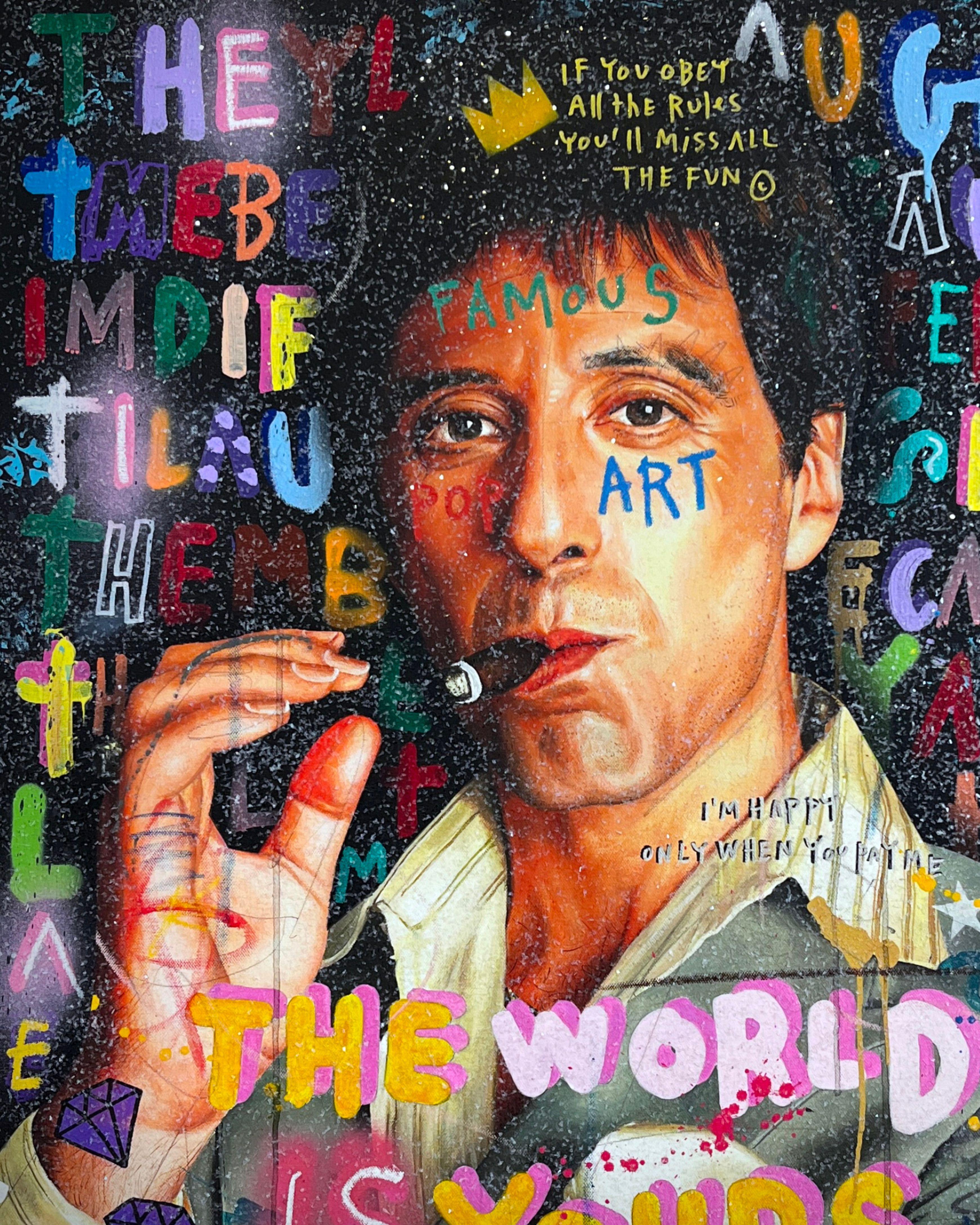 DD Tony - Black Portrait Painting by Jisbar
