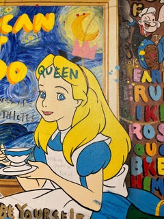 Dream It Like Alice, Acrylic Mixed Media Painting, Signed, 2025