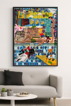 F1 La Piscine, Acrylic and Mixed Media Painting, Signed, 2026