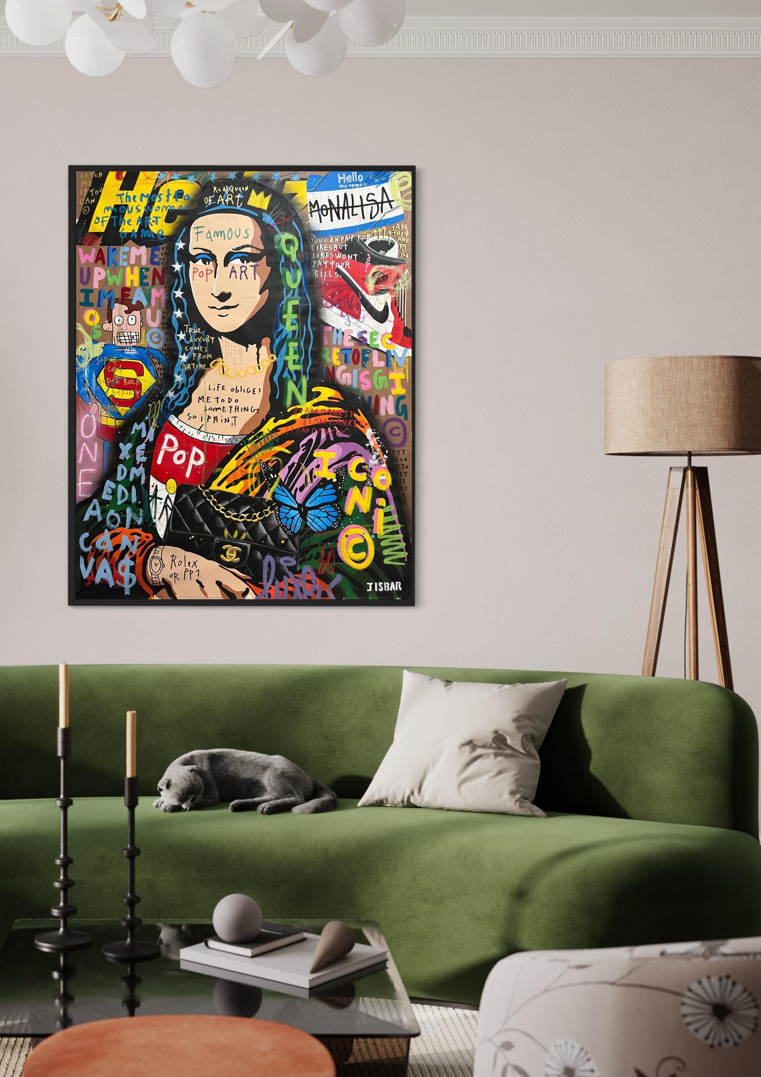 Iconic Hertz Mona - Pop Art Painting by Jisbar