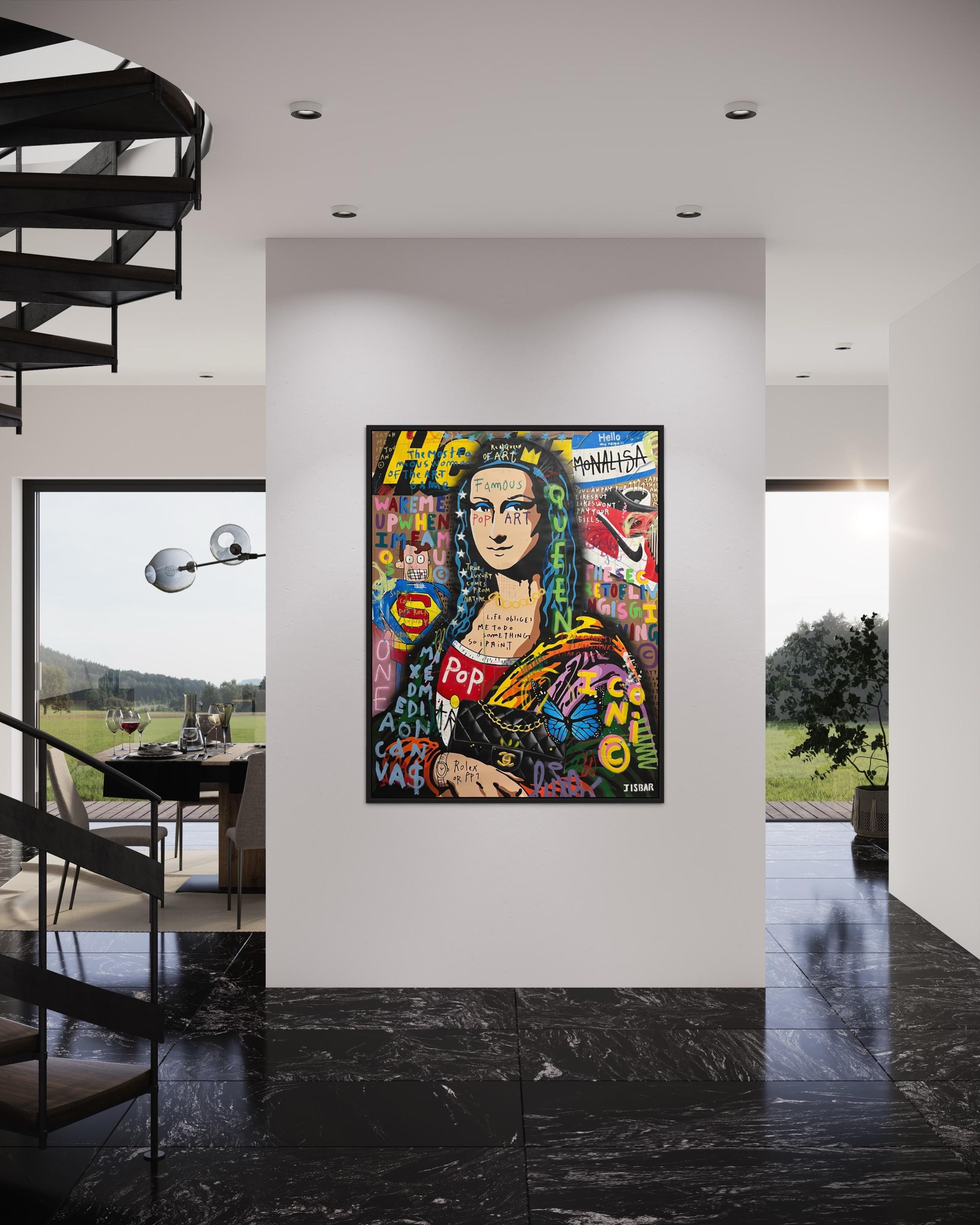Iconic Mona Hertz - Pop Art Painting by Jisbar