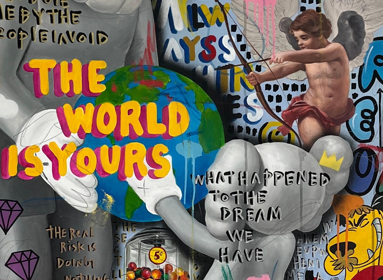 Iron Plane World Kaws - Painting by Jisbar