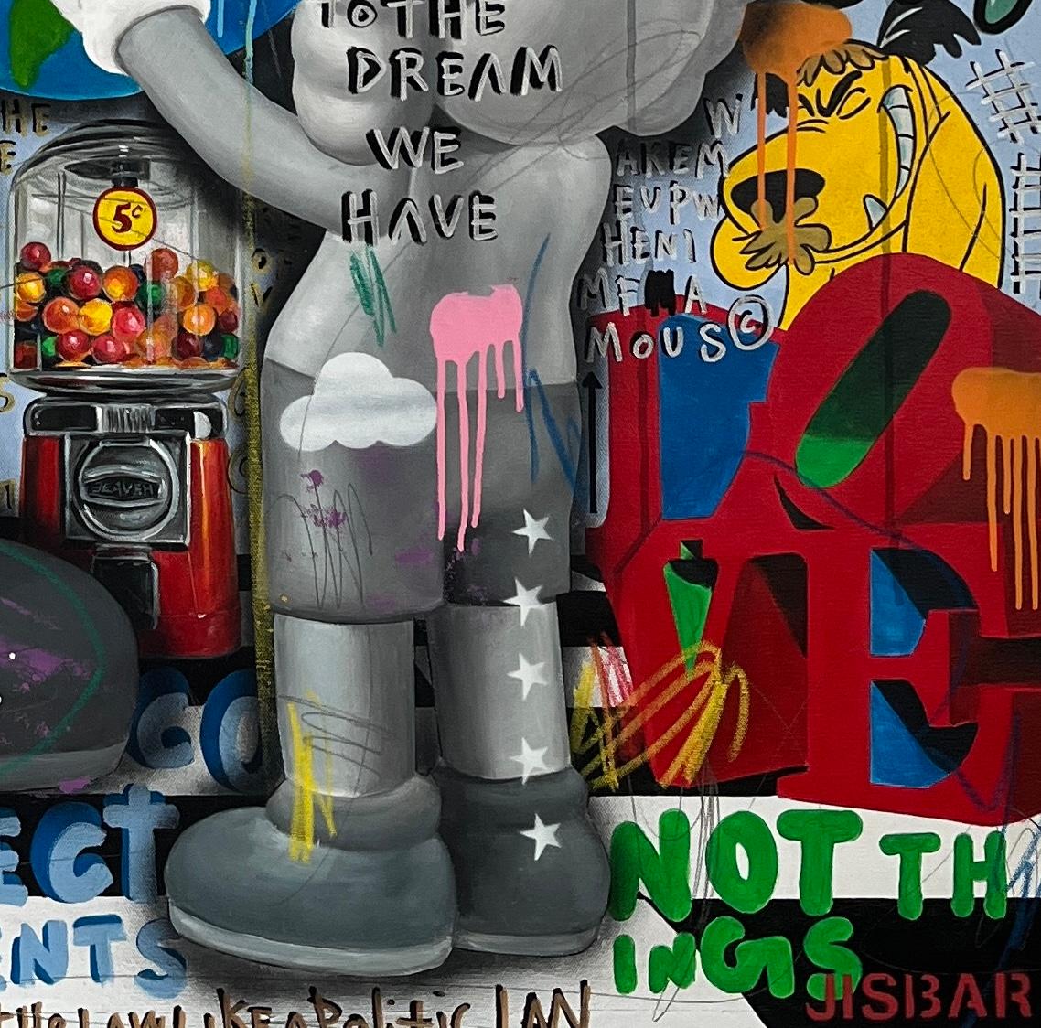 Iron Plane World Kaws - Pop Art Painting by Jisbar
