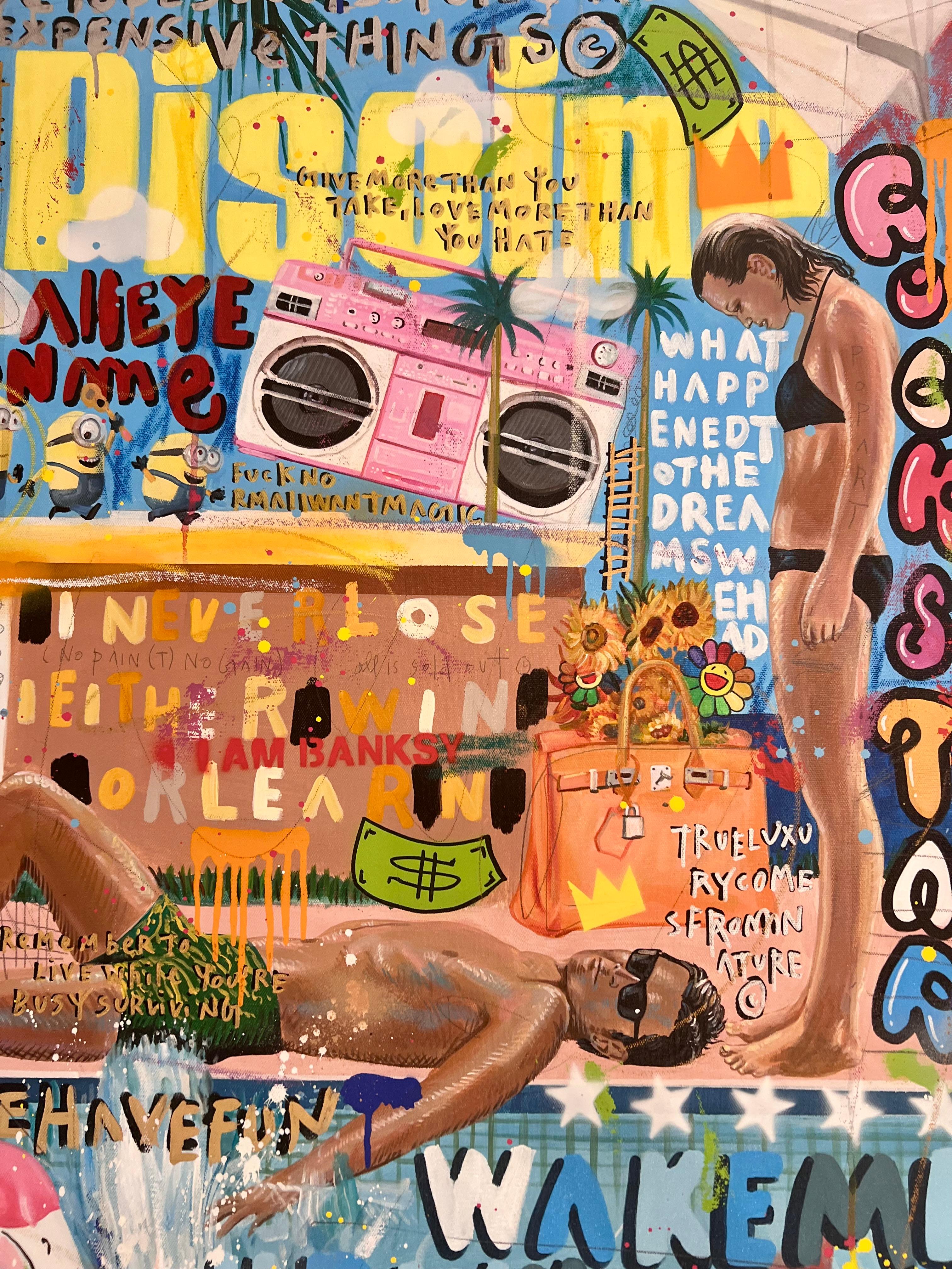 La Piscine - Pop Art Painting par Jisbar