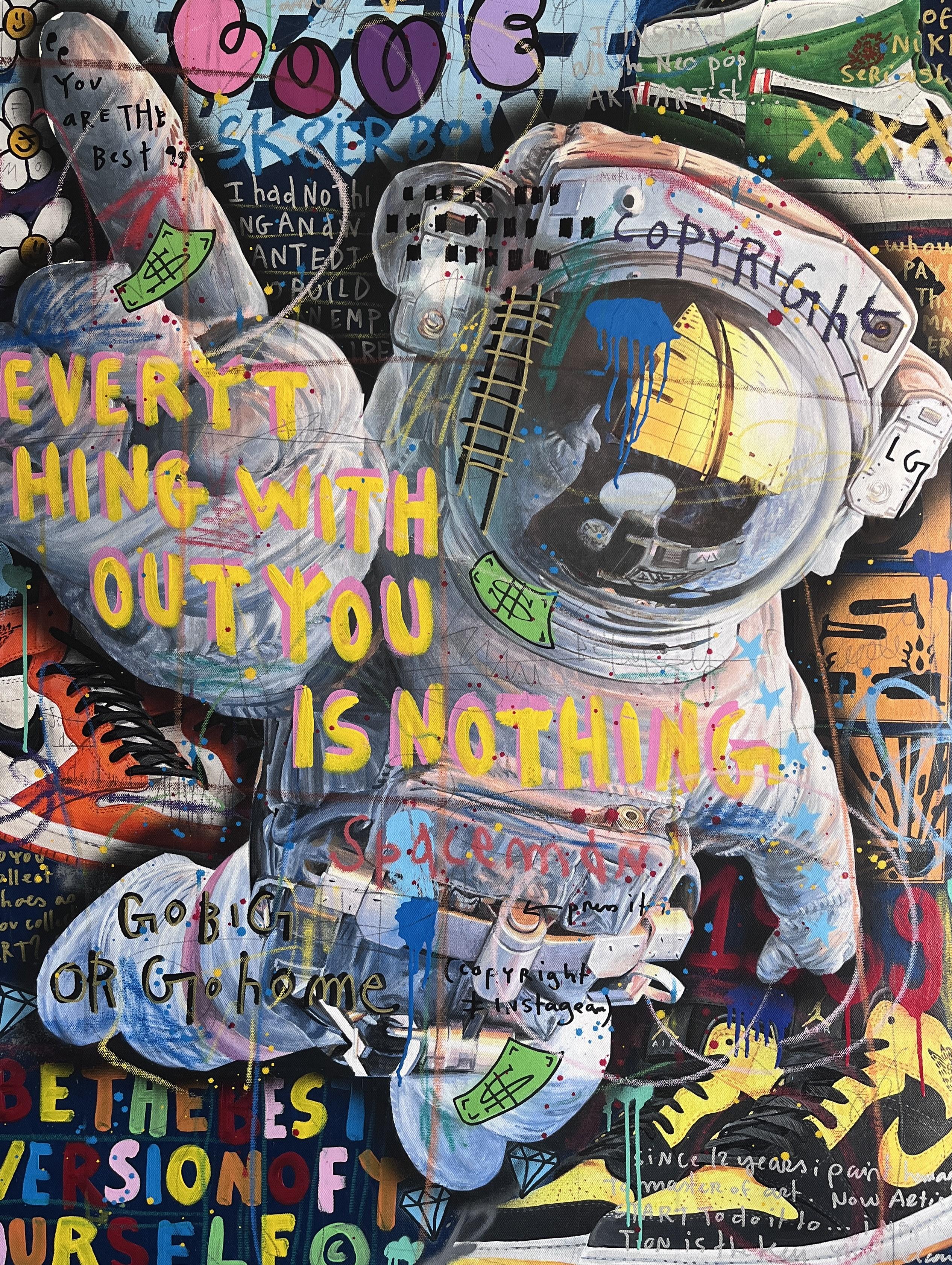 Jisbar Portrait Painting - Love Spaceman