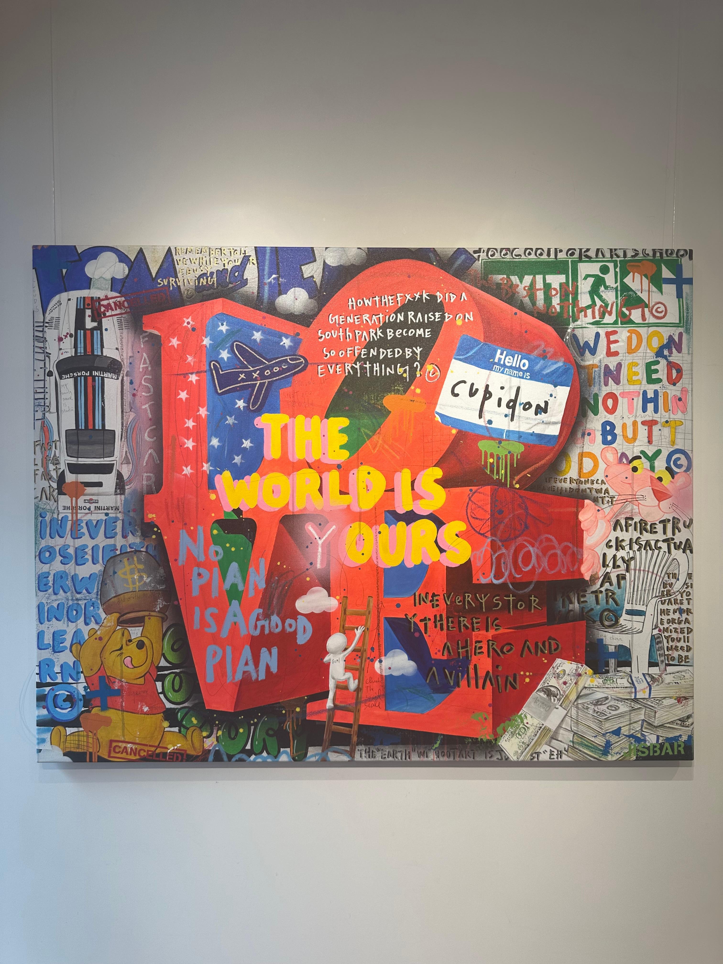 Peinture originale et unique, en acrylique et techniques mixtes sur toile.
Signé, daté et titré au dos de la toile.
Vendu avec le certificat d'authenticité.

Jisbar, artiste français contemporain réputé pour son style vibrant et éclectique, mêle
