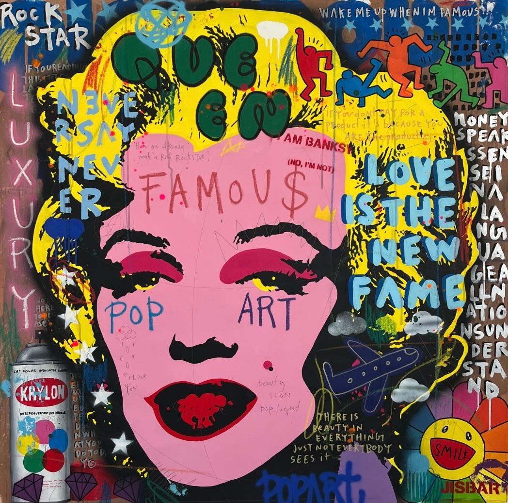 Jisbar Figurative Painting - Luxury Pop Art Marilyn
