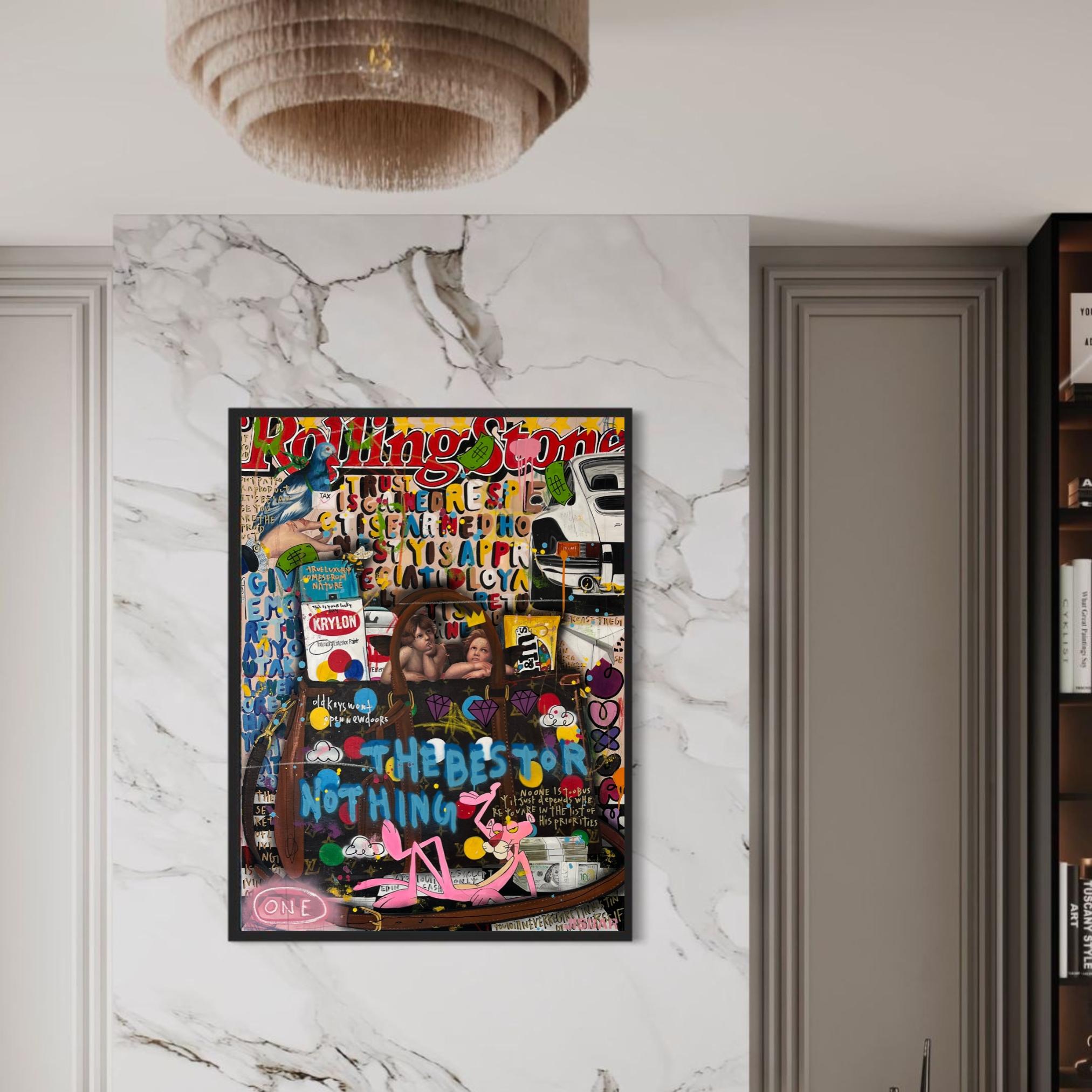 LV Bag With Angels - Pop Art Painting by Jisbar