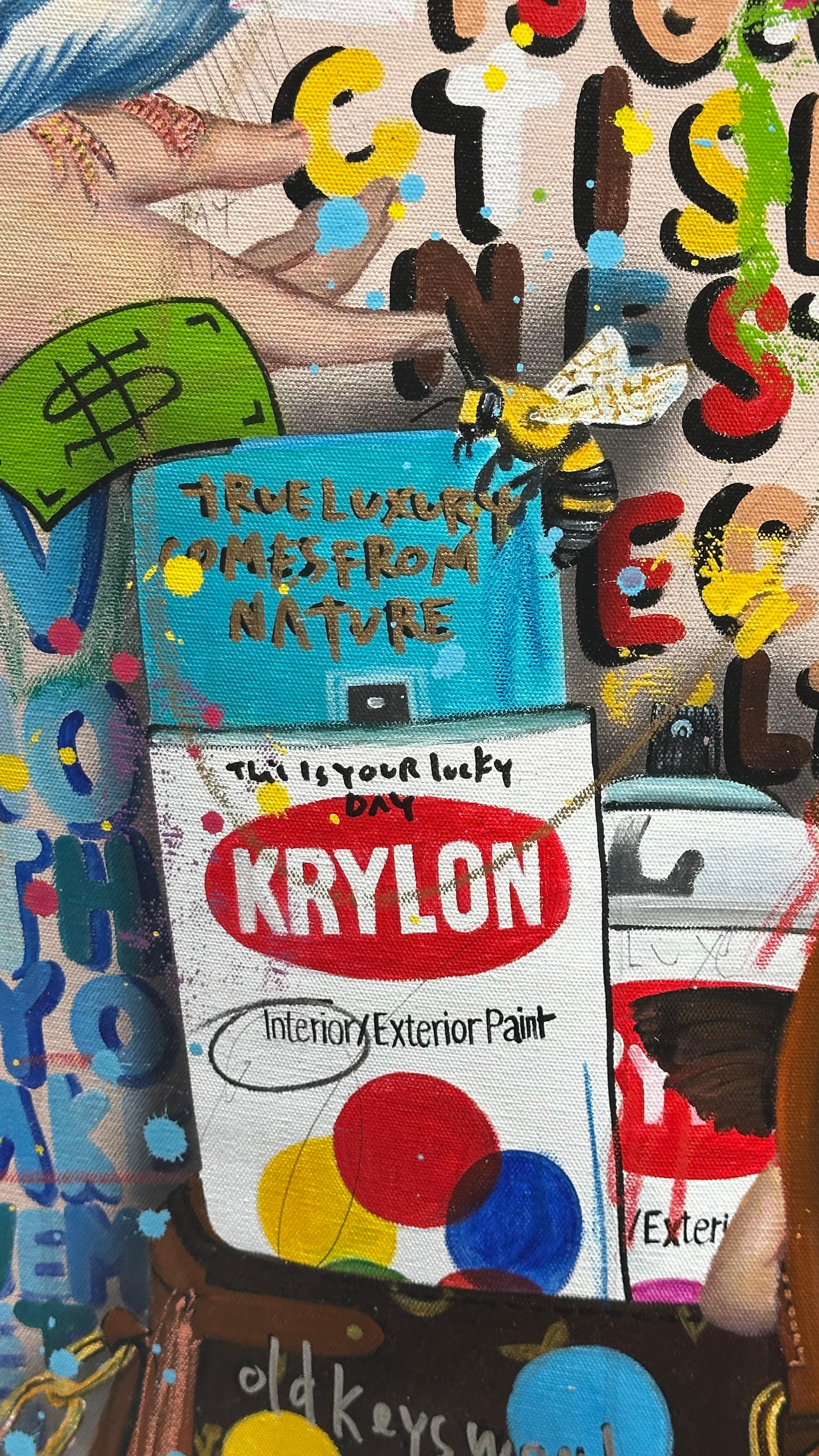 Peinture originale et unique à l'acrylique et aux techniques mixtes.
Signé, daté et titré au dos de la toile.
Vendu avec le certificat d'authenticité, tendu sur un socle en bois fait sur mesure.

