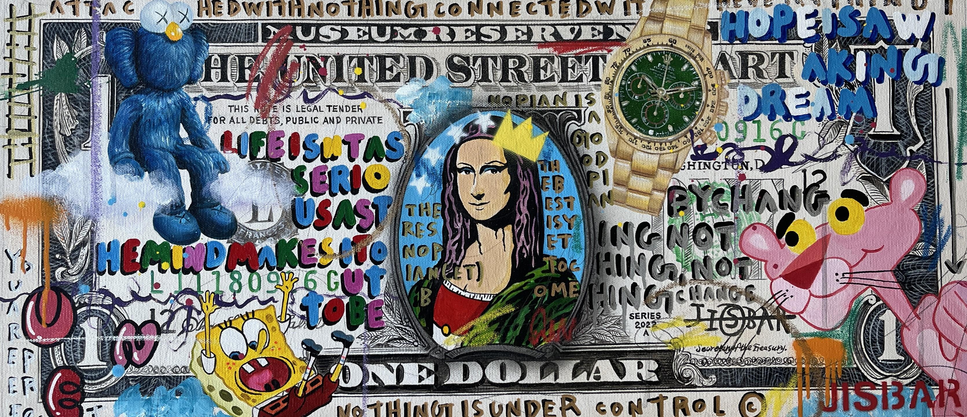 Jisbar Figurative Painting - Mona Lucky Bill