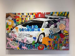 Perfect Lambo Rockstar, Acrylic and Mixed Media Painting, Signed, 2026