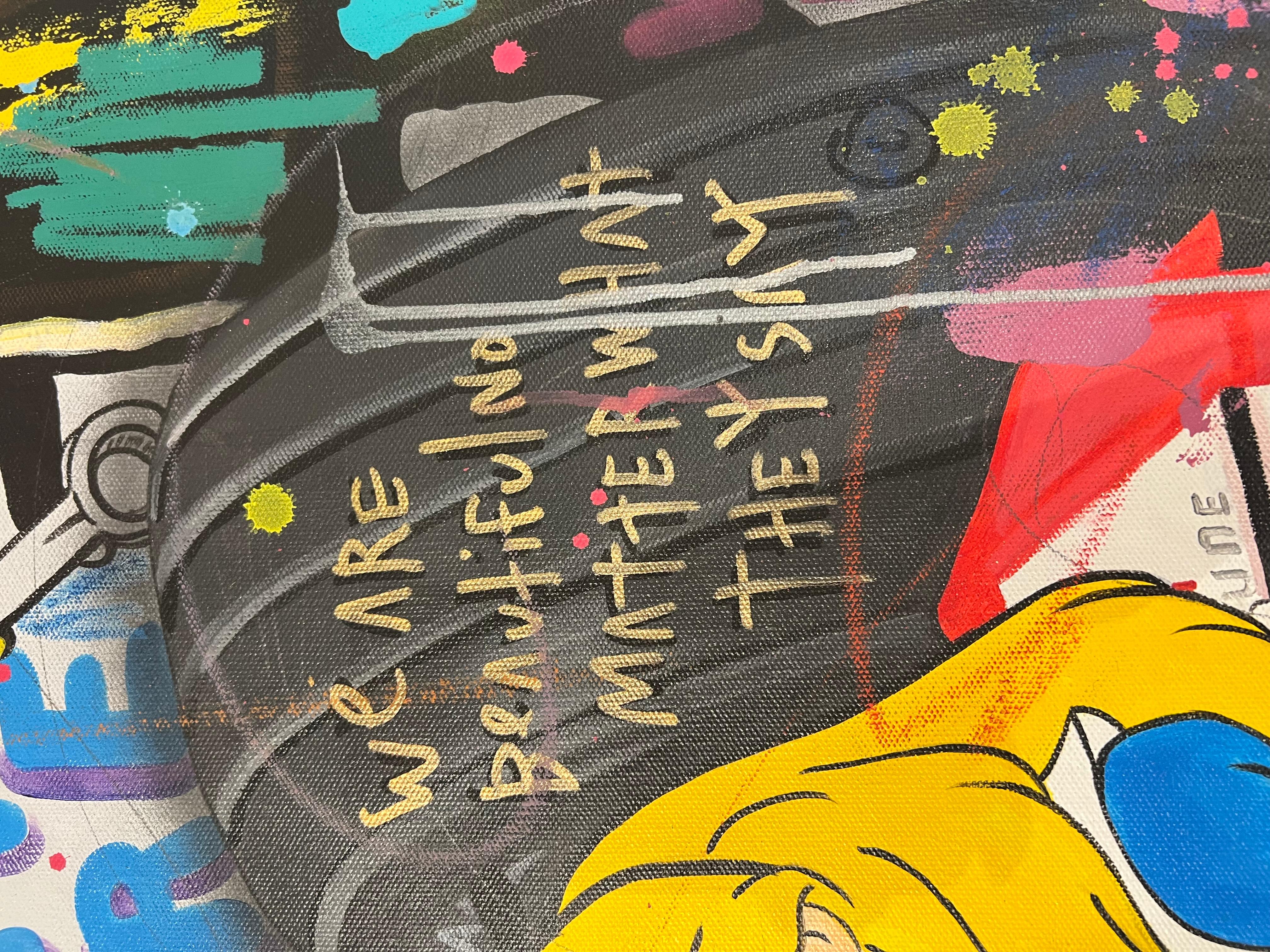 Original and unique painting, in acrylic and mixed media on canvas.
Signed, dated and titled at the back of the canvas.
Sold with the Certificate of Authenticity.

Jisbar, a contemporary French artist renowned for his vibrant and eclectic style,