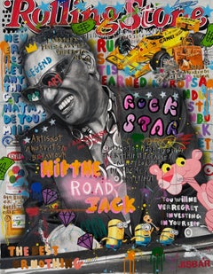 Ray Road Jack, Acrylic and Mixed Media Painting, Signed, 2026