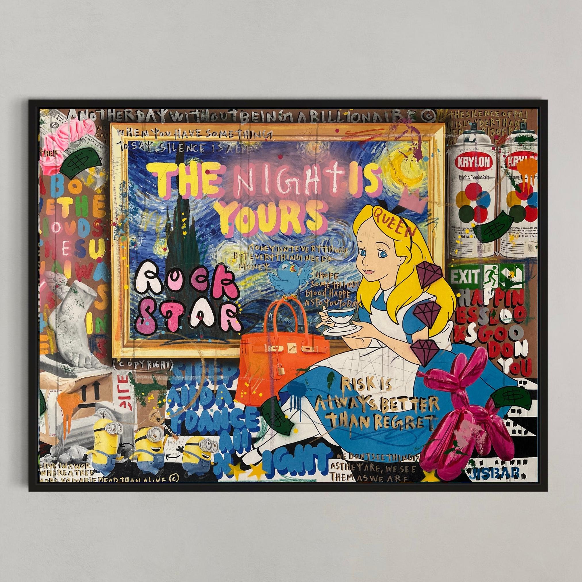 Rockstar Night Alice - Painting by Jisbar