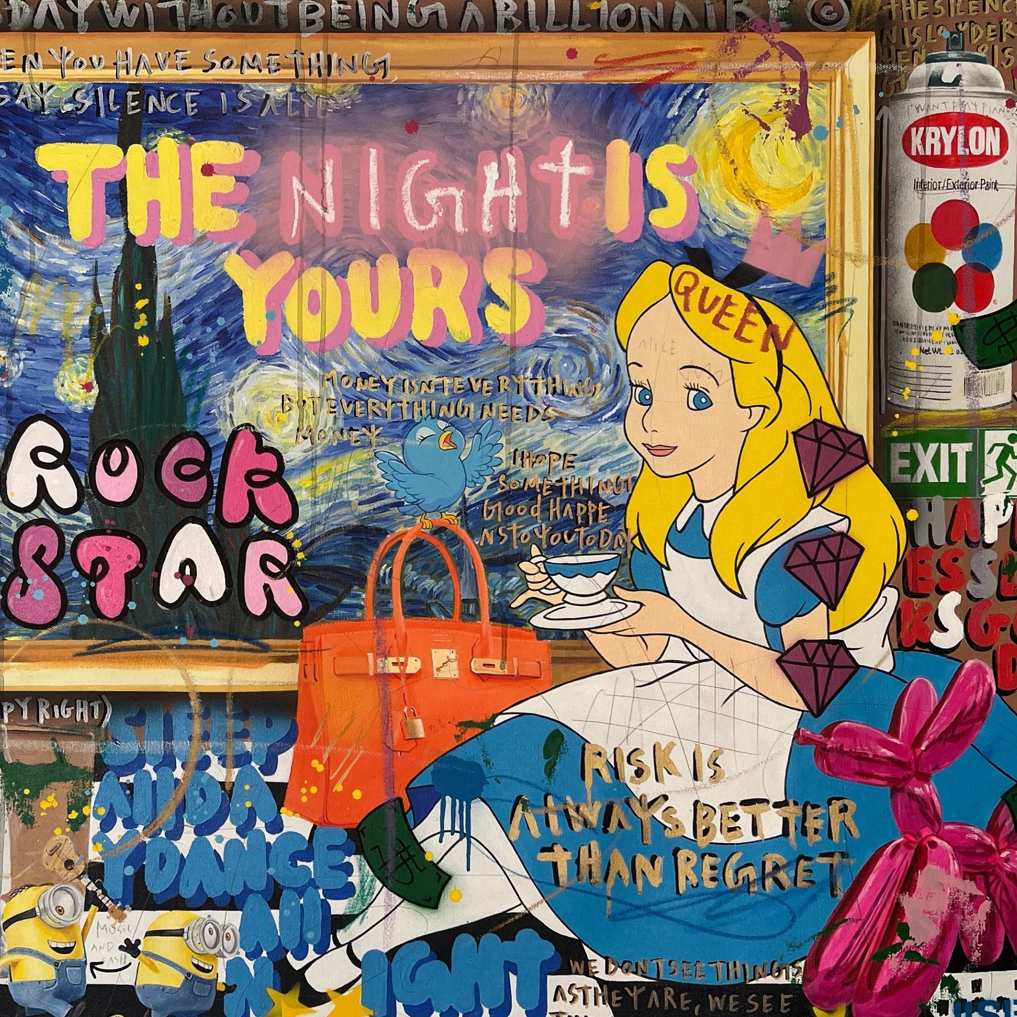 Rockstar Night Alice - Pop Art Painting by Jisbar
