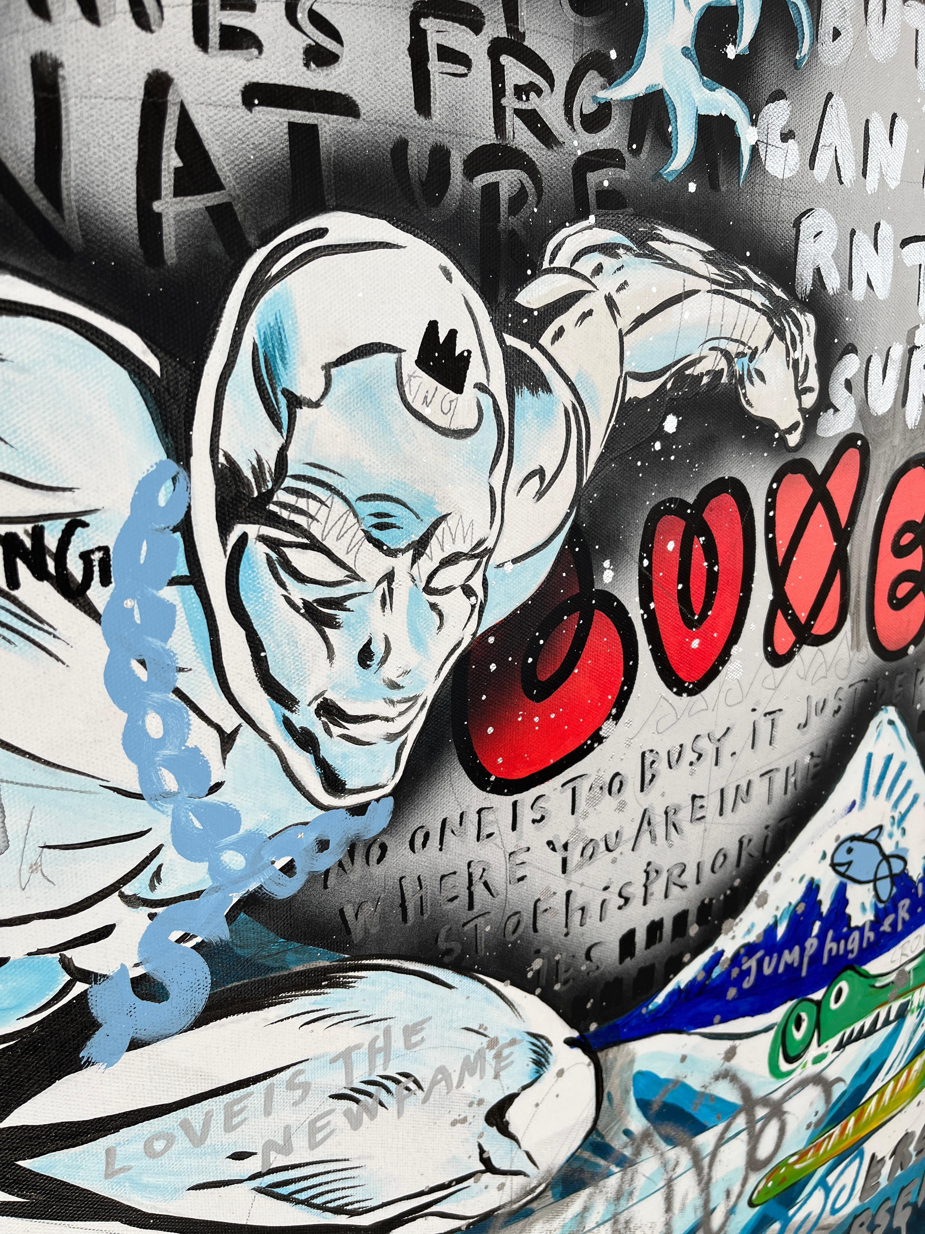 A. Silver Wave - Painting Pop Art di Jisbar
