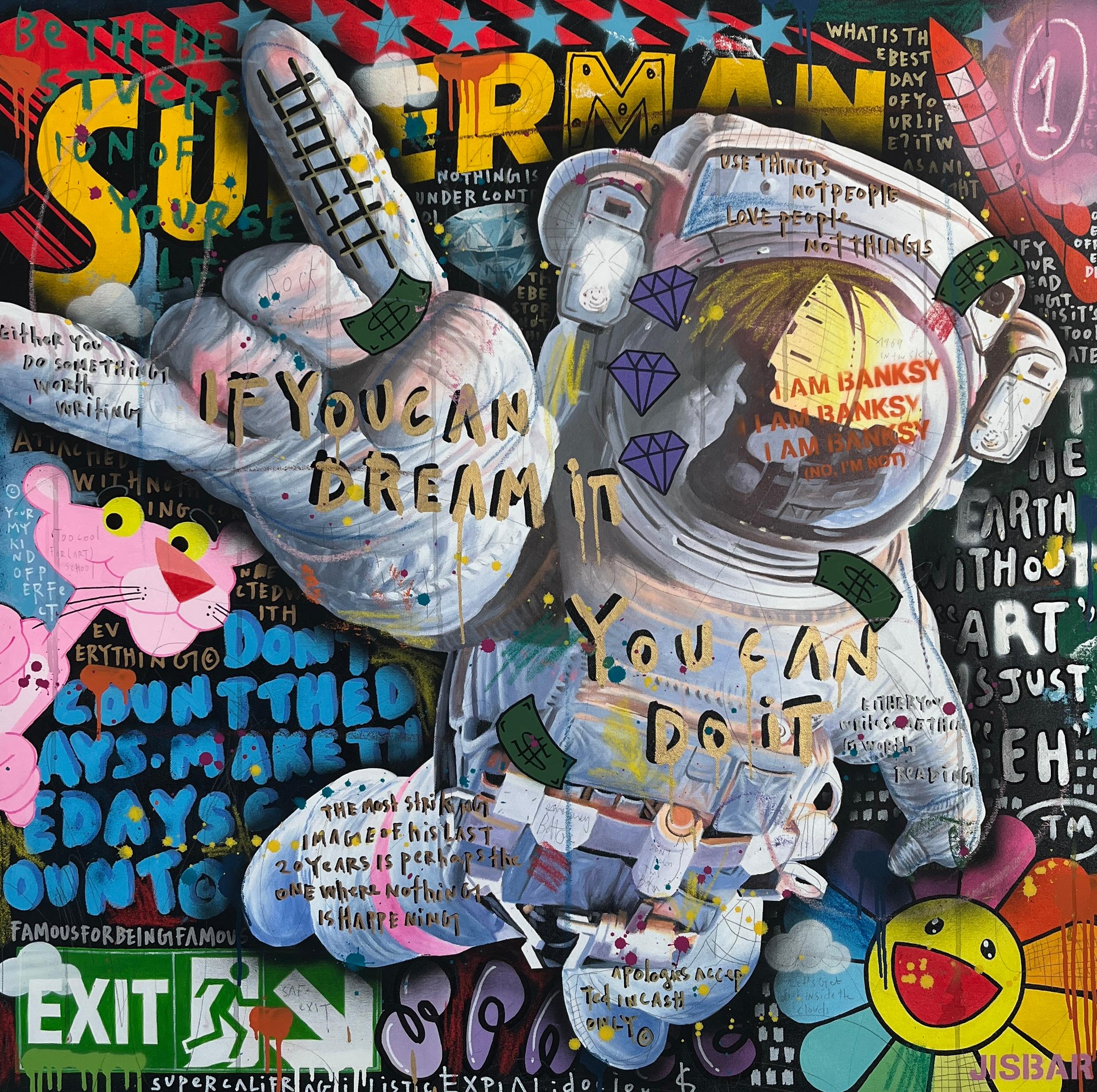 Jisbar Portrait Painting - If You Can Dream It Spaceman