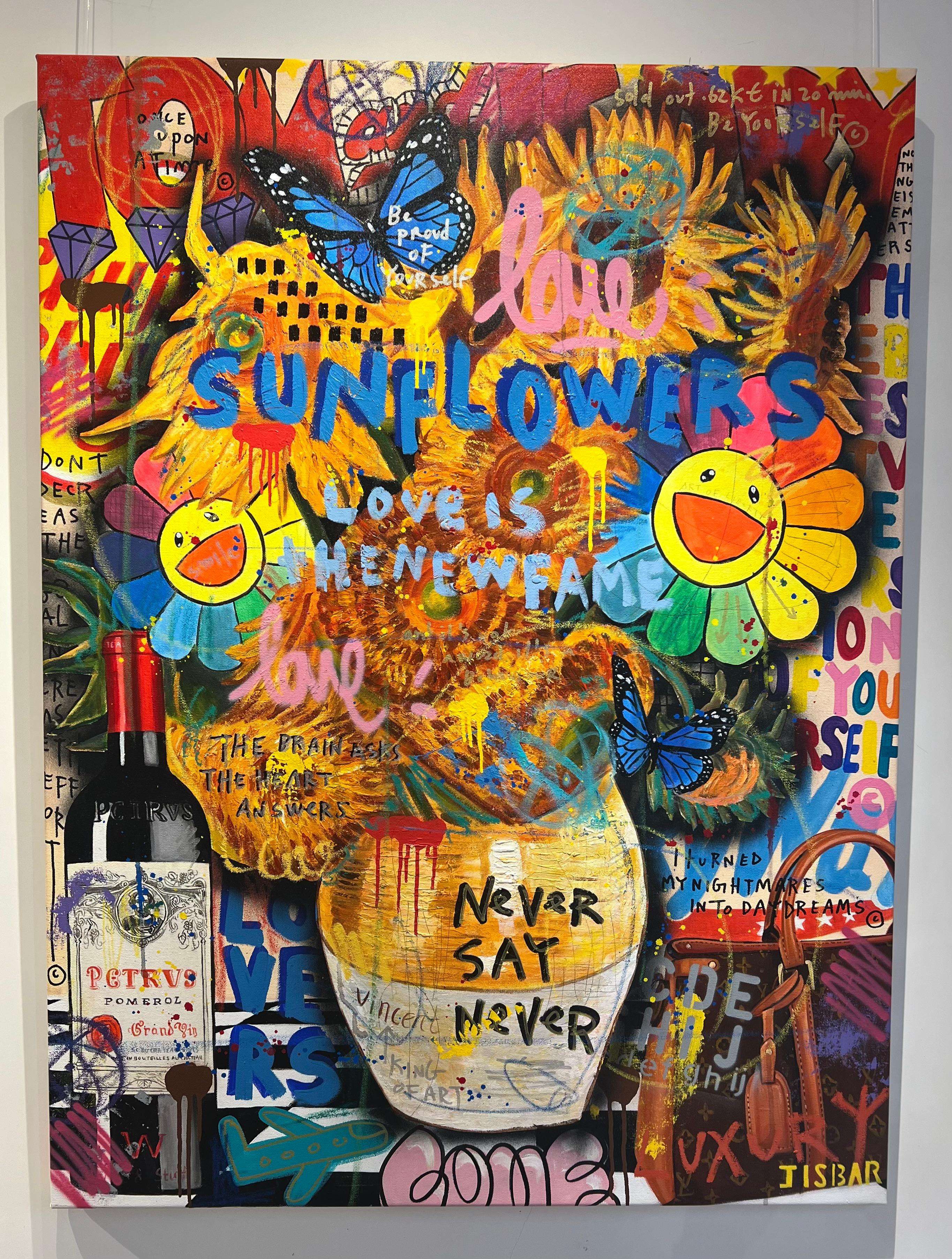 Tom y Jerry Girasoles - Painting Arte pop de Jisbar