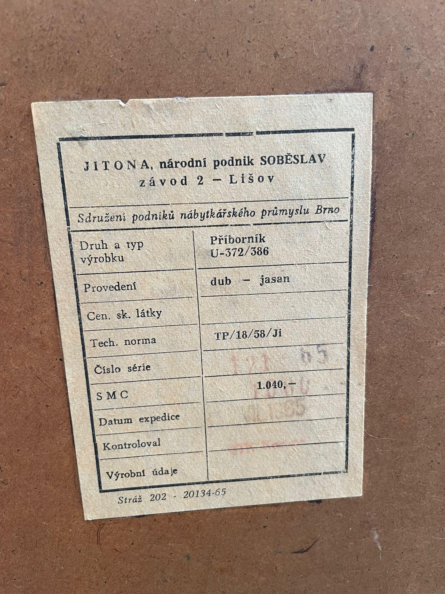Czech Jitona Sideboard U-372/386 - design by Bohumil Landsman & Hubert Nepožitek 1960s