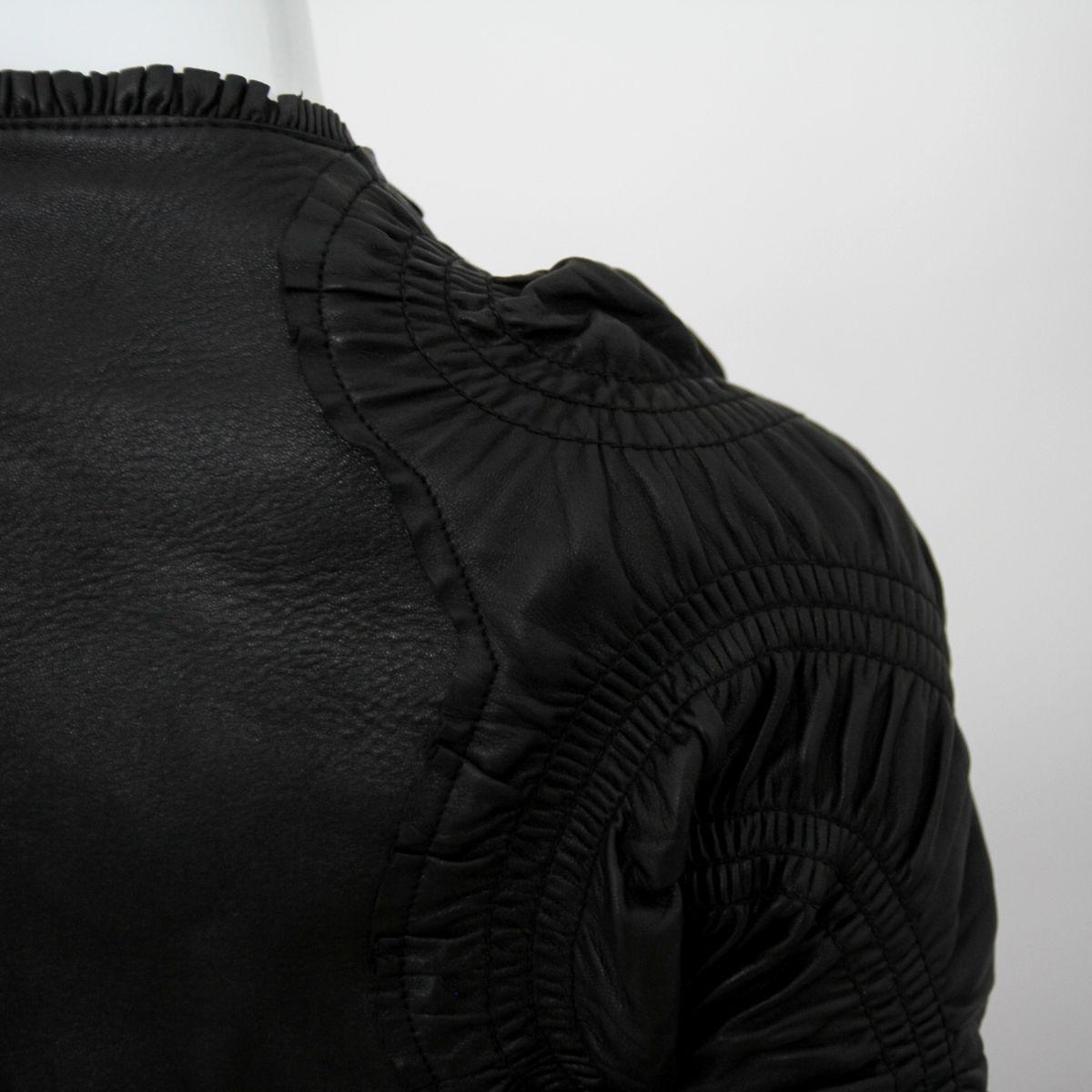 Women's JITROIS 2000s Black Quilted Leather Jacket by Jean-Claude Jitros