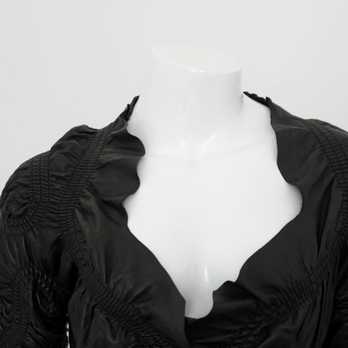 JITROIS 2000s Black Quilted Leather Jacket by Jean-Claude Jitros For Sale 3