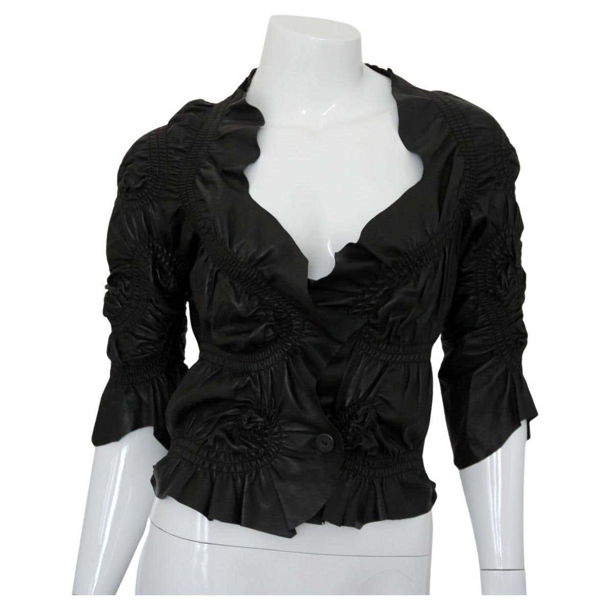 JITROIS 2000s Black Quilted Leather Jacket By Jean Claude Jitros For jitrois-2000s-black-quilted-leather-jacket-by-jean-claude-jitros-for