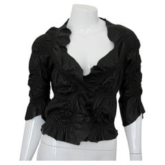 JITROIS 2000s Black Quilted Leather Jacket by Jean-Claude Jitros