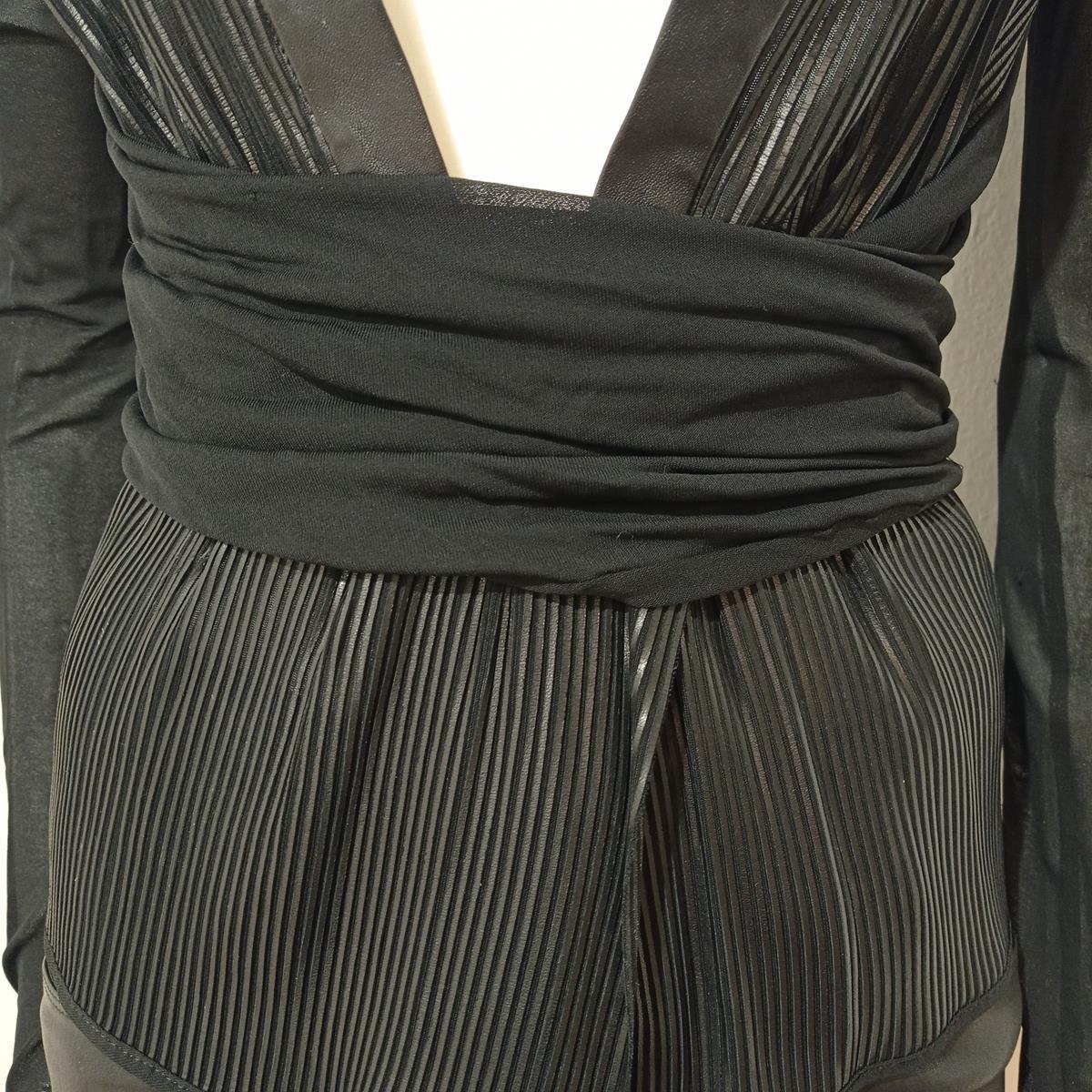 Jitrois Black Lamb Blouse Suit FR36/IT40 For Sale 1
