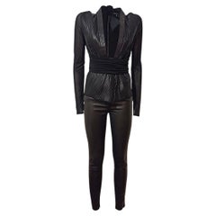 Jitrois Black Lamb Blouse Suit FR36/IT40