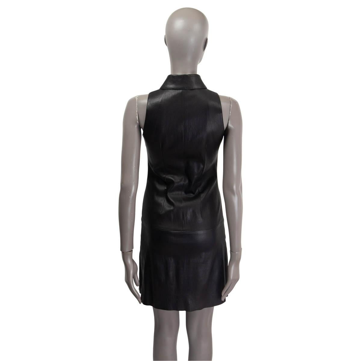 leather dress with zipper front